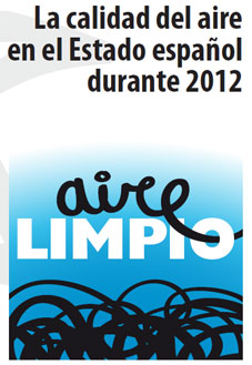 Portada de Calidad del aire en el Estado español durante 2012