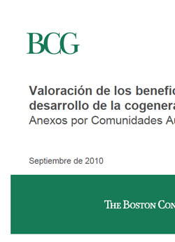 Portada de La cogeneración por comunidades autónomas