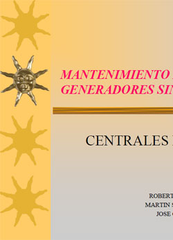 Portada de Mantenimiento generadores sincronos