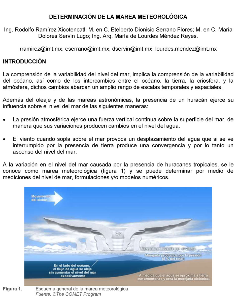 Portada de Determinación de la marea meteorológica