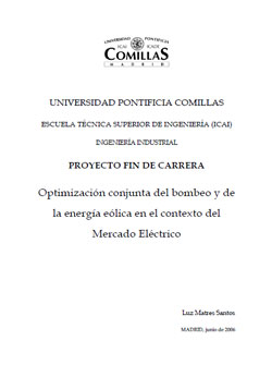 Portada de Optimización Bombeo y Eólica