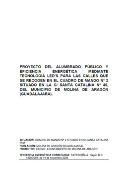 Portada de Proyecto Alumbrado