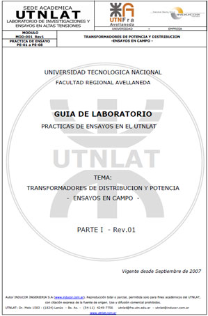 Portada de Ensayos en campo de Transformadores de Potencia